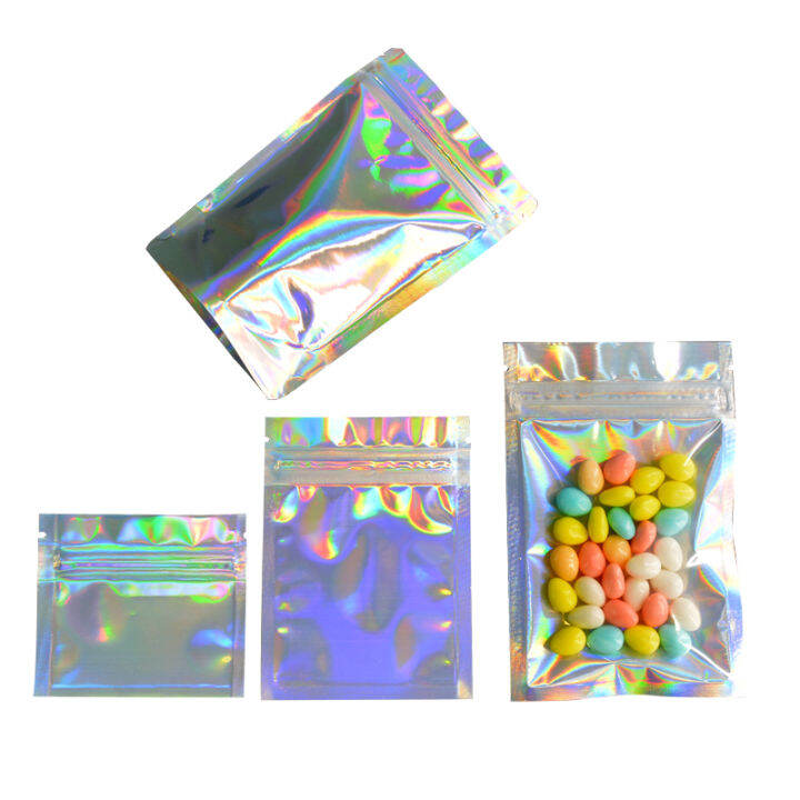 100-pcs-zip-lock-plastic-bag-aluminum-foil-hologram-food-mylar-pouch-smell-water-proof-zipper-reclosable-pouches