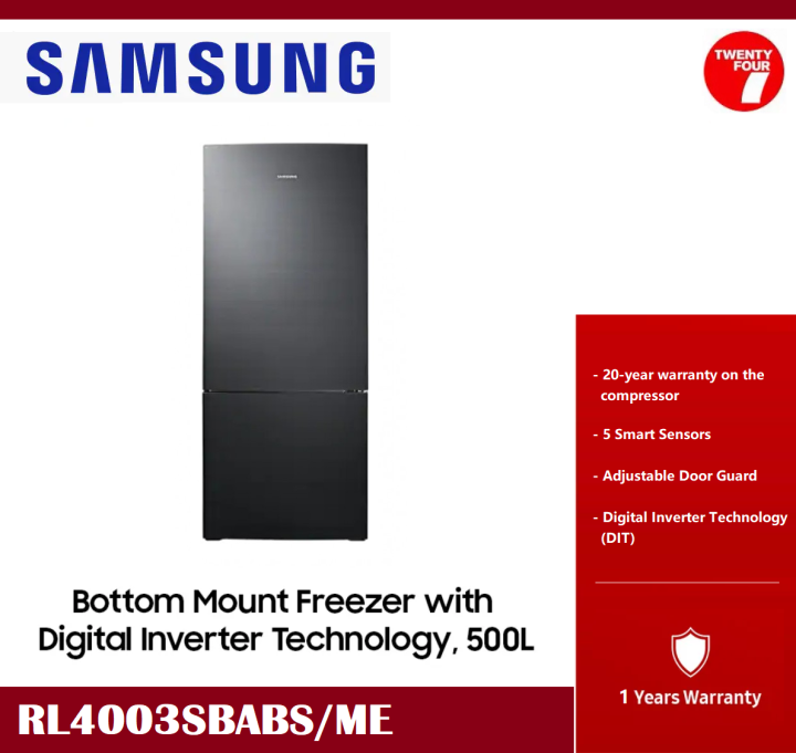 [ Delivered by Seller ] SAMSUNG 500L RL4003SBABS 2 Door Bottom Mount