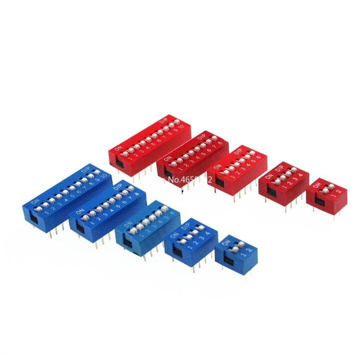 10Pcs Snap Type Switch Module 1 2 3 4 5 6 7 8 Bit 2.54Mm Position Way
