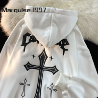 Marquise1997 เสื้อกันนหนาว เสื้อฮู้ด เสื้อกันหนาว ผญ เสื้อแจ็คเก็ตมีฮู้ดทรงหลวมใส่สบายทันสมัย WWY23914XE 37Z230915