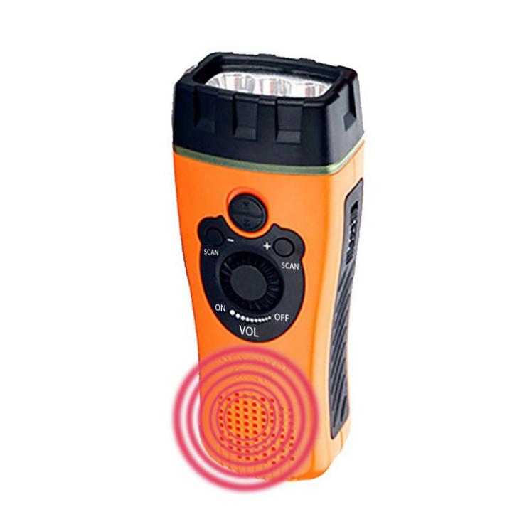 weather-radio-portable-fm-weather-radios-survival-gear-kit-led-flashlights-power-bank-smart-cell-phone-charger-hand-cranked-or-battery-powered-bearable