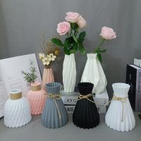 Nordic New Flower Vase Home Decor Plastic Vases Imitation Ceramic Unbreakable Flower Basket for Wedding Modern Room Home Decor-lihaichao