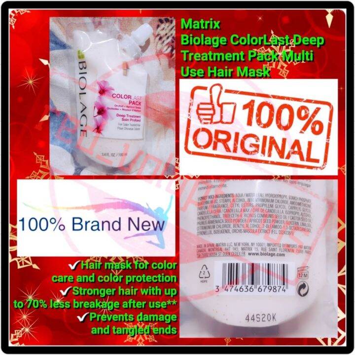Matrix Biolage ColorLast Deep Treatment Pack Multi Use Hair Mask Lazada PH
