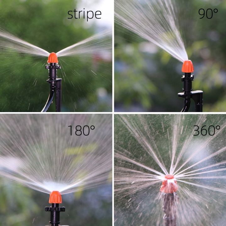 15pcs-90-180-360-strip-irrigation-water-sprinkler-wooden-pile-barb-screw-connector-suitable-for-potted-plants-and-landscaping