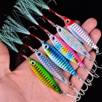 PROBEROS 1PCS โลหะ Jigging Lure 7G 10G 15G 20G 30G Micro Jig Fishing Lure เหยื่อปลอม BKB Hook Bass Casting Fishing Tackle LF045