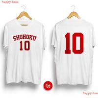 NEW Fashion เสื้อแขนสั้น happy base New Sakuragi Slam Dunkอะนิเมะมังงะเสื้อผ้าญี่ปุ่น เสื้อยืดพิมพ์ลายการ์ตูนมังงะ discount