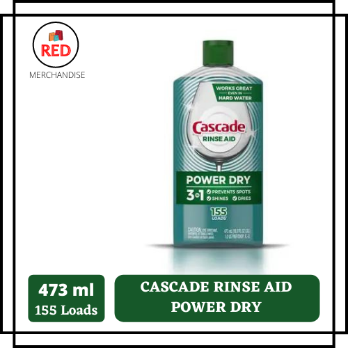 Cascade Rinse Aid Power Dry, 473ml / 155 Loads (Packaging May Vary