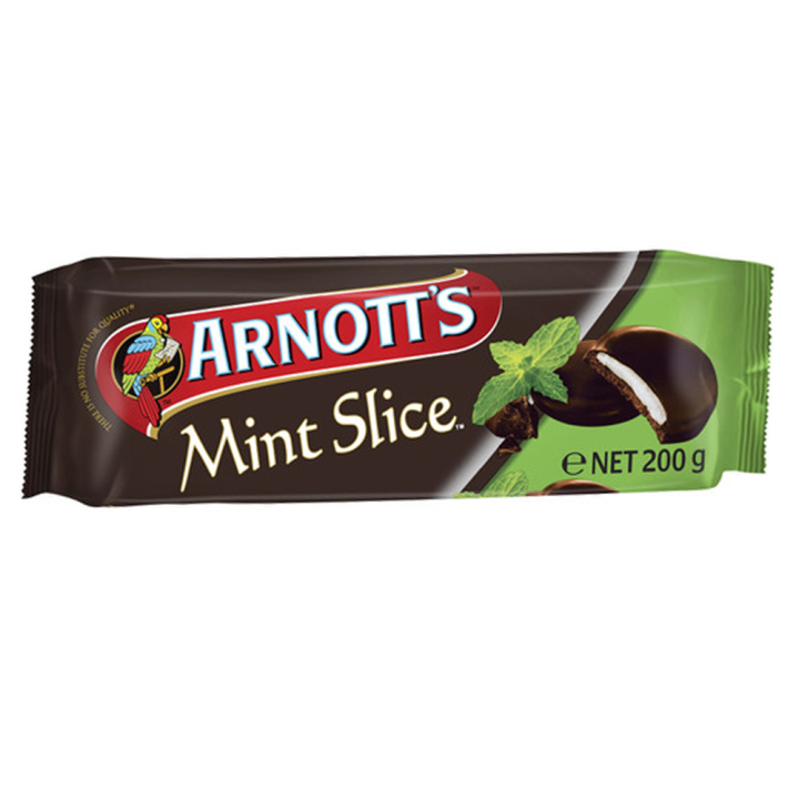 Arnott's Mint Slice Arnotts Mint Slice บิสกิต ขนม ขนมขบเคี้ยว ขนมสอดไส้ ...