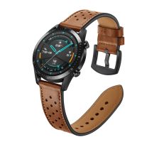 ♠☏♝ Leather Watch Strap for Huawei GT 2 46mm Luxury Watchbands huavey huaway gt2 correa de reloj de cuero Buckle Straps