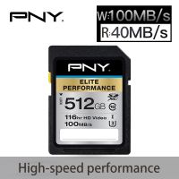 การ์ด SD PNY 64G 128G 256G 512G การ์ดความจำ100MB/S แฟลชขนาดเล็กการ์ดความจำบัตร TF SDHC SDXC สำหรับสมาร์ทโฟนกล้องแท็บเล็ตดิจิทัล