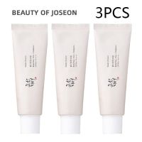 3PCS BEAUTY OF JOSEON RELIEF SUNSCREEN RICE + PROBIOTICS SPF50+ PA++++ 50ML RELIEF SUN LIGHTWEIGHT AND CREAMY ORGANIC SUNSCREEN