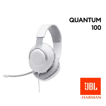 JBL QUANTUM 100 Circumaural Gaming Headset, White 