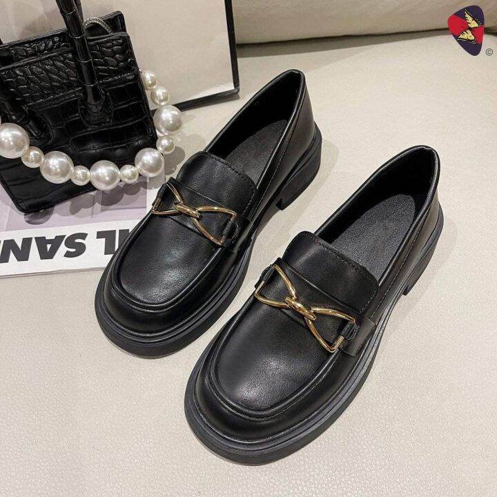 D-9 Leather Slip On Platform School Shoes | Lazada PH