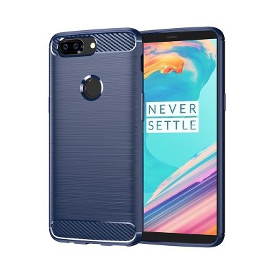 เคส OnePlus 5T คาร์บอนไฟเบอร์กันกระแทกสำหรับฝาครอบเคสมือถือซิลิโคนนิ่ม OnePlus 5T