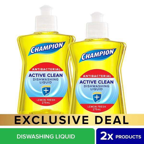 Champion Dishwashing Lemon Fresh 2x275ml Special Offer Lazada PH