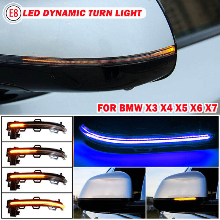 led-แบบไดนามิกเลี้ยวไฟกระพริบลำดับกระจกมองข้างไฟแสดงสถานะสำหรับ-bmw-x4-g05-x5-x6-x7-x3-g06-g07-2018-2019-2020