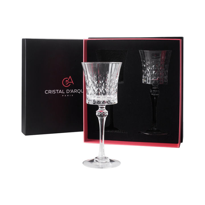แก้วแชมเปญคริสตัลแก้วไวน์แดงฝรั่งเศสแก้ววิสกี้-cda-กล่องของขวัญ