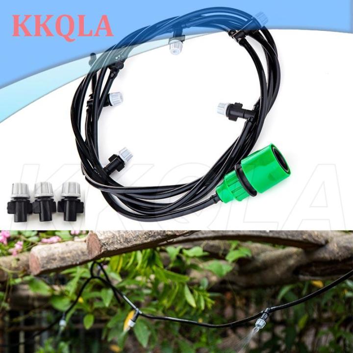 qkkqla-5m-10m-fog-nozzles-micro-automatic-misting-garden-irrigation-watering-kit-hose-and-gray-spray-head-4-7mm-tee-and-connector