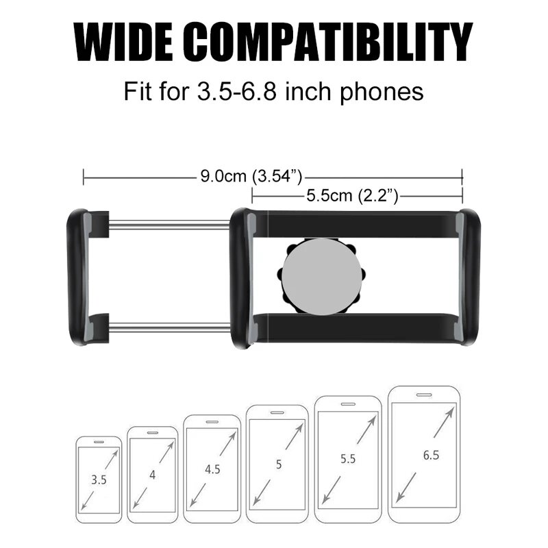 High Grade Upscale Universal HUD Dashboard Car Phone Holder 360 ° Adjustable Stable GPS Navigator Car Clip Socket Phone Stand For iPhone X Xiaomi Huawei Phones For Oppo Vivo Phones Car Mounts Phone Accessories Automotive Phone Mount Clamp