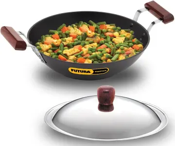 Futura Hard Anodized Deep Fry Pan 3.75 Liters with SS Lid AD375S