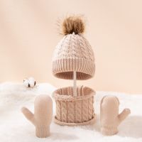 ♤◄ Winter Set Hat Gloves Scarf Children Winter Kit Baby Glove Hat Scarf - Kids Hat - Aliexpress