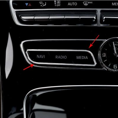 huawe Car Interior Center Control CD Button panel Frame Cover Trim decorative Stickers for Mercedes Benz C E Class GLC W205 W213