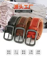 [COD] Factory direct supply for both men and women Korean version of genuine leather casual all-match belt first layer cowhide pin buckle