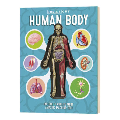 Inside out human body English version childrens English Popular Science Encyclopedia picture book original book