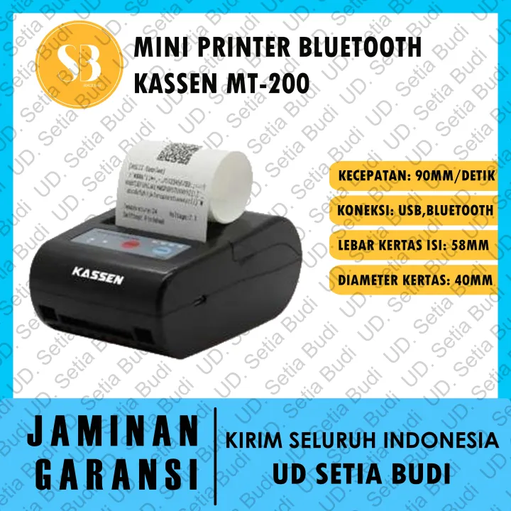 Printer Thermal Bluetooth Kassen MT200 Lazada Indonesia