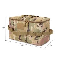 CP Camo 600D MOLLE Pouch Outdoor Camping Storage Bag Basket Gas Tank Stove Canister Pot Carry Bag Sack Picnic Bag Cookware Organizer