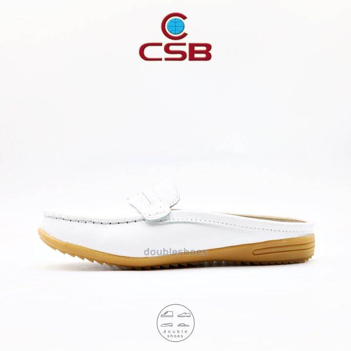 รองเท้าคัทชูเปิดส้น-รองเท้าเปิดส้นเพื่อสุขภาพ-csb-รุ่น-xx92-416-สีขาว-ไซส์-36-41