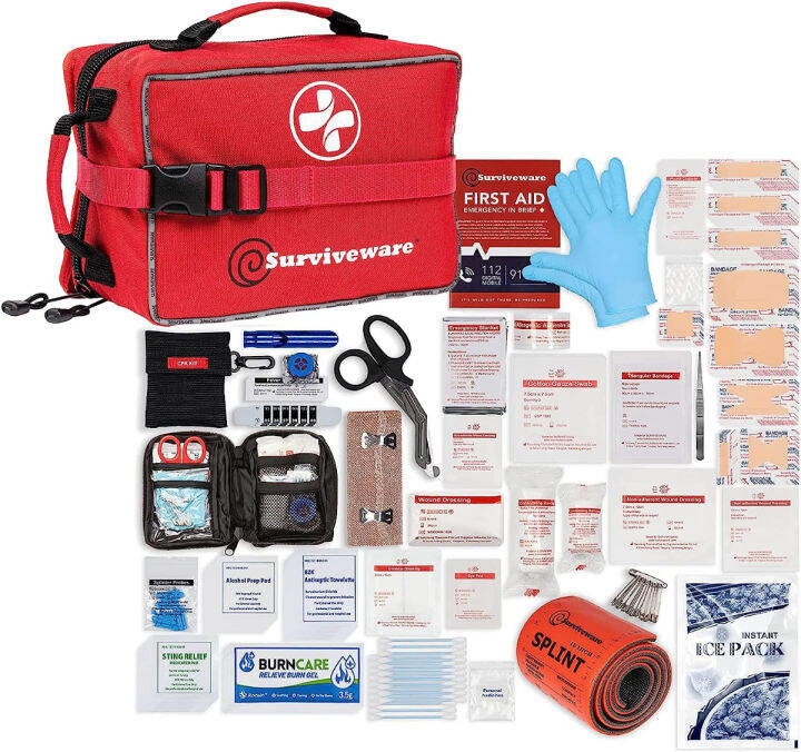 Surviveware Comprehensive Premium First Aid Kit Emergency Medical Kit