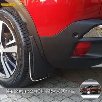 ด้านหน้าด้านหลังรถ Fender Mud Flaps สำหรับ Peugeot 3008 2 SUV 2017เป็นต้นไป2018 2019 Mudflaps Splash Guards Mud Flap Mudguards Fender