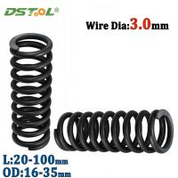 【LZ】djl074 Compression Spring 3mm Wire Diameter Y-Type Pressure Springs High Elastic Circular Wire Return Spring Length 20-100mm OD 16-35mm