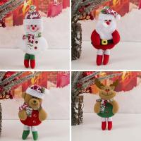 Christmas Tree Plush Doll Ornaments Lovely Snowman Claus Santa Bear Deer R0P4