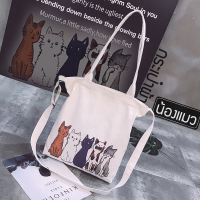 กระเป๋าผ้ามินิมอล  กระเป๋า Tote Bag ถุงผ้า กระเป๋าถือ  แฟชั่นมาใหม่ กระเป๋าผ้าสะพายข้าง มีซิปทุกใบ