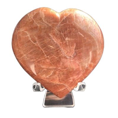 หินควอตซ์ธรรมชาติทำจากคริสตัลรูปหัวใจพีช Batu Cakra คริสตัลคาถาตกแต่งฮาโลวีนบำบัด