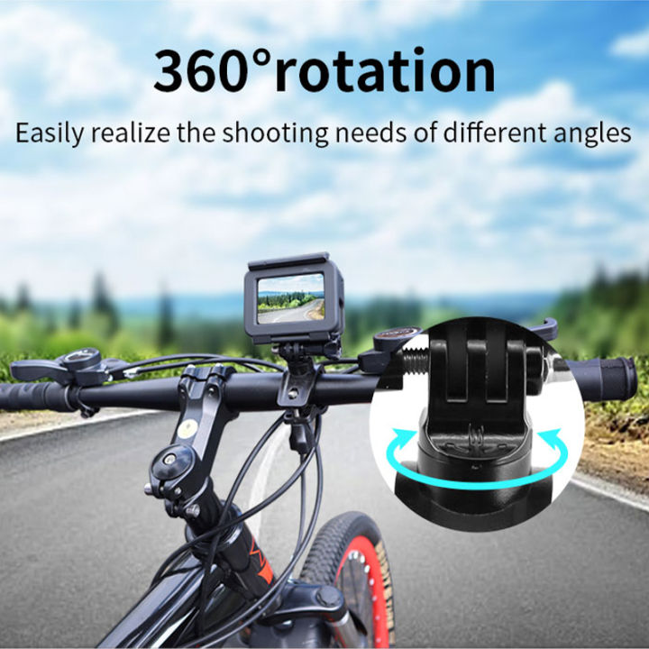 สำหรับ-dji-action-3-gopro-11-insta360กีฬากล้องจักรยานติดตั้งวงเล็บคงที่จักรยานขี่ต่อไปนี้-shotting-holder-อุปกรณ์เสริม
