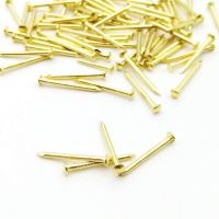 200pcs Golden Diameter 1.2mm 1.5mm 1.8mm Iron Small Mini Round Head Nail Tack for Jewelry Chest Box Case Hinge Furniture Drum