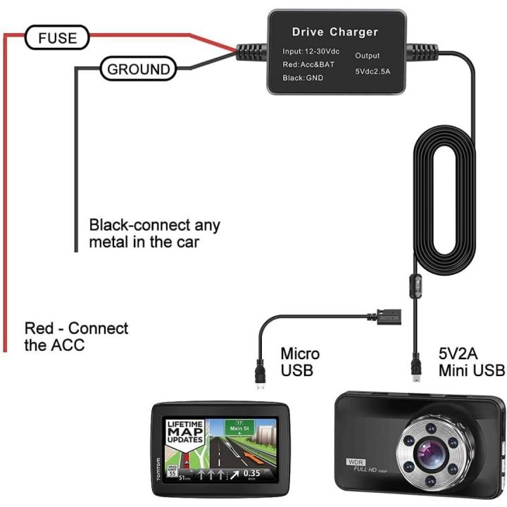 5v-2a-micro-usb-car-hard-wire-kit-box-universal-hardwire-charger-adapter-car-sockets-for-dash-cam-camera-dvr