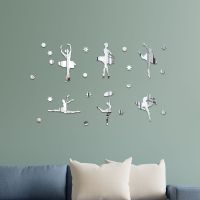 ❈✆ Ballet girl acrylic mirror wall childrens room dance studio living self-adhesive decoration house