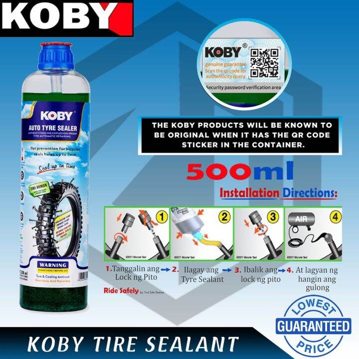 Knight Motorcycle Original Auto Koby Tire Sealant Liquid AntiFlat Tyre For Tubeless Universal