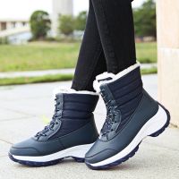 Winter Waterproof Women Shoes Snow Boots Warm Ankle Winter Boots With Thick Fur Heels