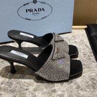 New Style 2023 Womens Slippers prad-aa High Heel Size 35--40