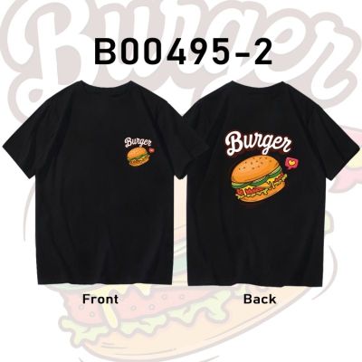 BURGER (front/back) OVERSIZE CARTOON T-SHIRT WOMEN CLOTHING GIRL FASHION KOREAN STYLE LOOSE MEN