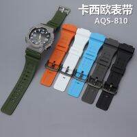 AQ-S810W/S800W AE-1000W MCW-200H AEQ-110 W-735H Silicone Metal Buckle Wrist Band 18mm Rubber