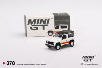 Land Rover Defender 90 Wagon White RHD 1:64 (Mini GT)