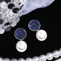 Romantic white series sparkling micro-set bead earrings earrings