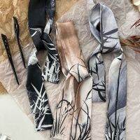 ★New★ New Chinese-style hairband national style element hairband design sense 2023 new ancient style silk scarf long streamer Hanfu accessories