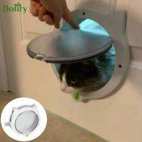 ประตูแมว Dolity พร้อมบานพับแมวล็อค4ทางสำหรับประตูภายในภายนอก